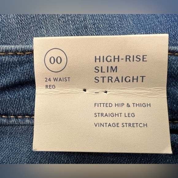 Women's High-Rise Slim Straight Fit Jeans - Universal Thread™ - Sz 00/24R - Picture 12 of 12